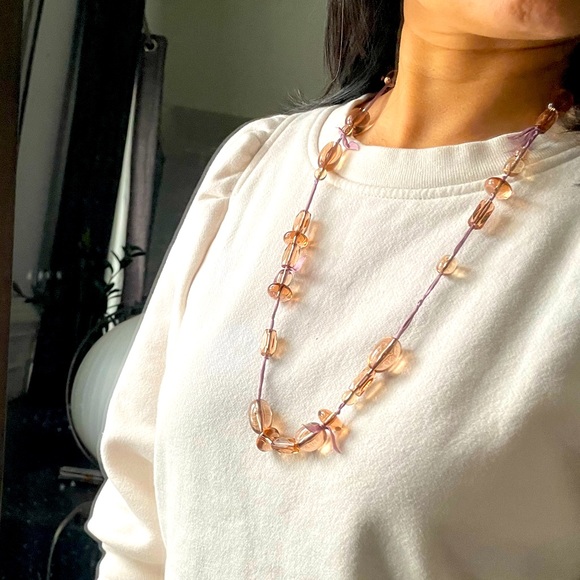 J Crew crew cuts necklace on ribbon - Picture 3 of 9